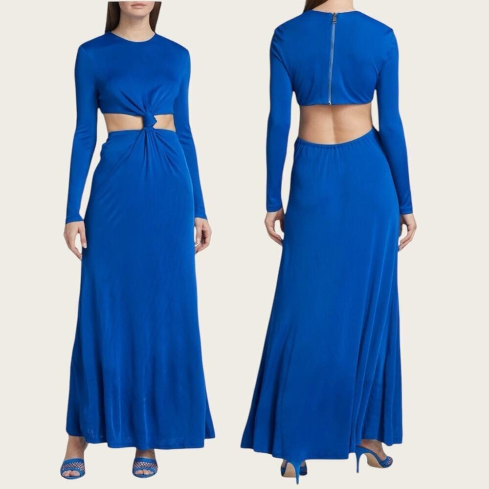 Farm Rio | Knotted Cut-Out Maxi Dress | Medium Blue | Medium - Picture 1 of 16